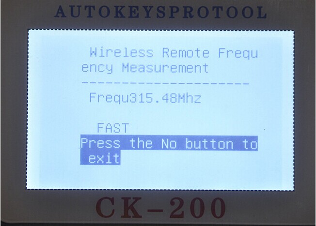 CK-200 열쇠 프로그래머 스크린 전시 4