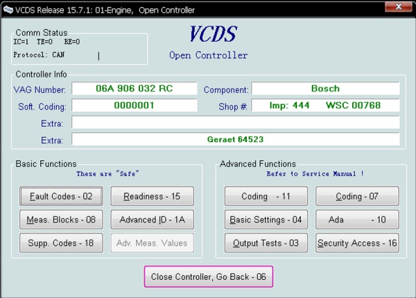 VAGCOM V15.7.1 소프트웨어 전시 3