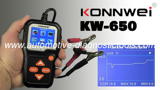 좋은 가격 KONNWEI KW650 배터리 검사기 6V-12V 자동차 오토바이 배터리 검사기 온라인으로