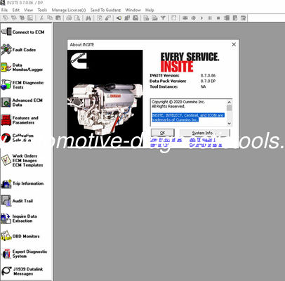 좋은 가격 Cu-mmins INSITE 8.7 소프트웨어 8.7 Pro 버전 온라인으로