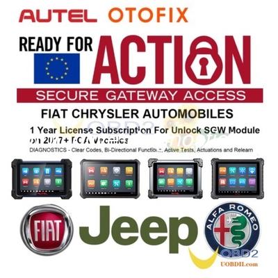 좋은 가격 [온라인 활성화] 오텔 유럽 FCA 크라이슬러 피아트 알파 SGW 보안 게이트웨이 Autel / OTOFIX 도구에 대한 잠금 해제 서비스 온라인으로