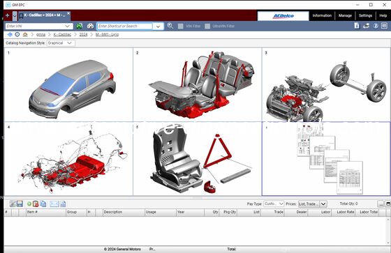 좋은 가격 [GM EPC] 2025.03 북미지역 GMNA 제너럴 모터스 차량 EPC Spare Parts Catalog 온라인으로